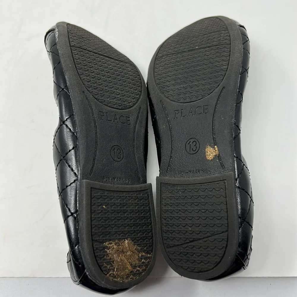 Children’s Place Black Round Toe Ballet Flat Shoes Girl’s Size 13